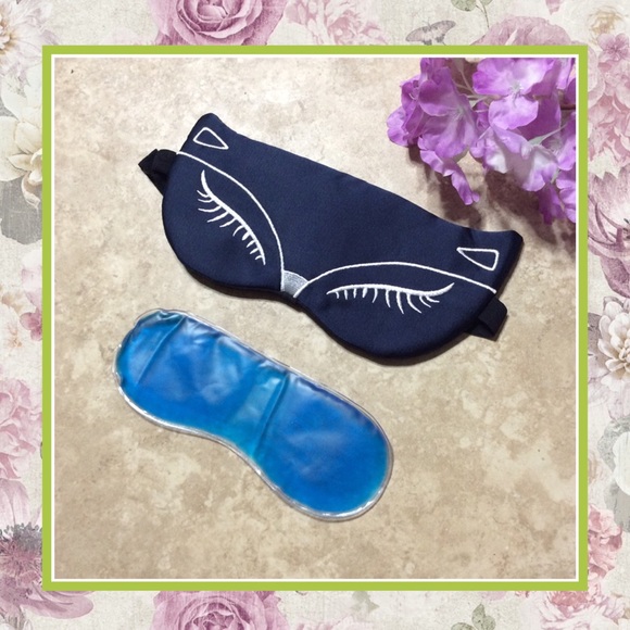 🍒 2PC CAT FACE MASK CHILL EYE COVER NIGHT SLEEP COOLER BEAUTY RELAX LOUNGE - Picture 3 of 7